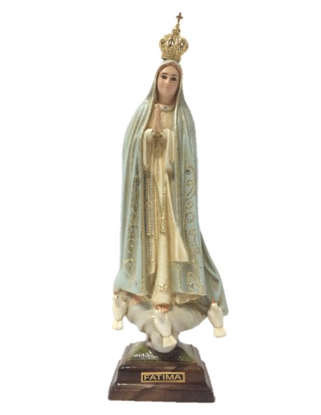1025/G - Our Lady of Fátima Granited 27cm with Crystal eyes