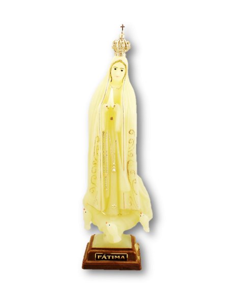 1021 - Our Lady of Fátima Fluorescent 21cm with Painted Eyes