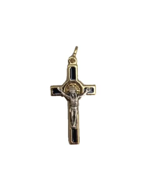 SB/35D - Golden Color S. Benedict Metal Crucifix 3,5cm