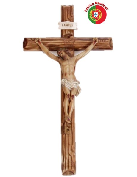 376 - Wall Resine Crucifix 56x29cm