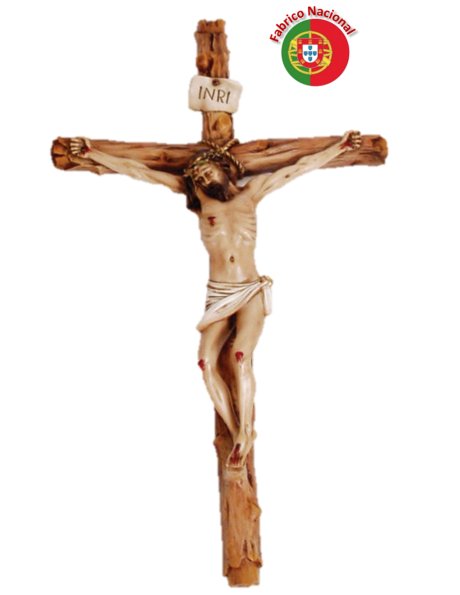 338 - Wall Resine Crucifix 54x33cm
