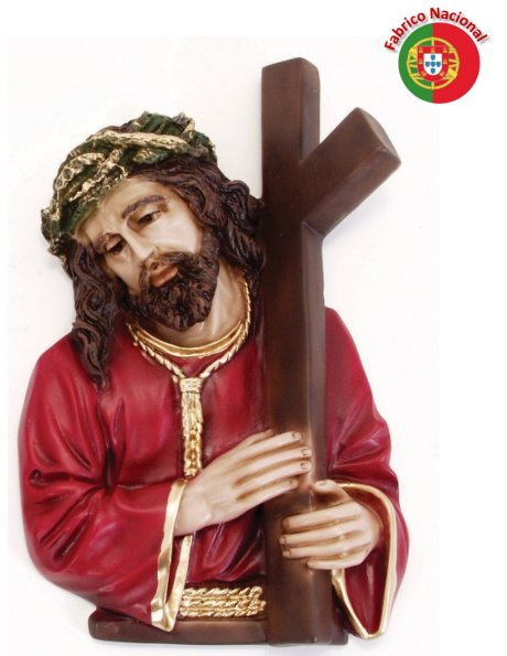 248 - Jesus Christ avec la Croix 28x19cm en Résine
