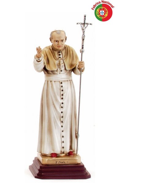 586 BEGE - Papa Joaõ Paulo II 32x12cm em Resina