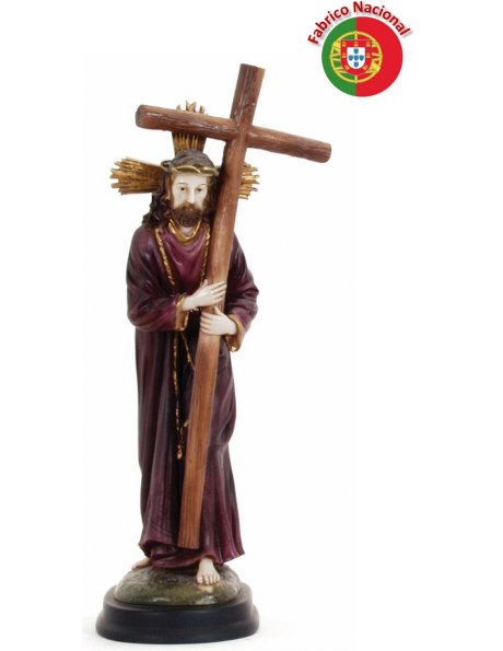 428 - Jesus Christ avec la Croix 37x16cm en Résine