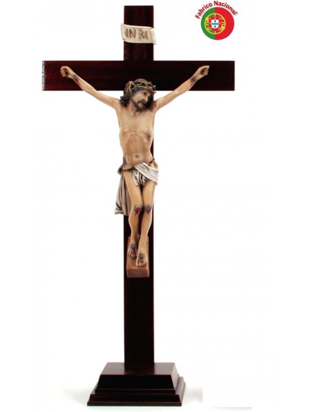 702 - Crucifixo em Madeira 95x55cm c/Cristo em Resina