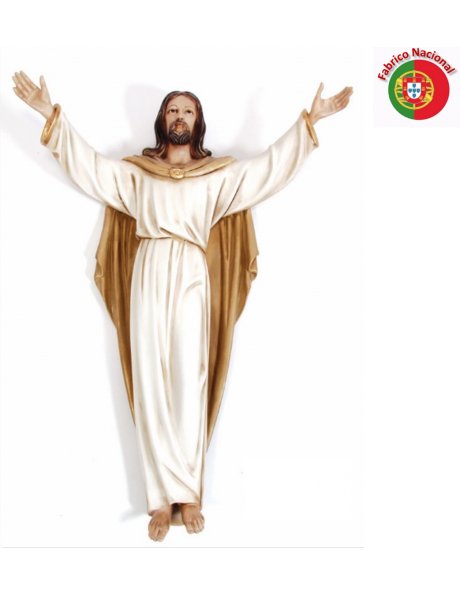 645 - Cristo Ressuscitado 58x42cm em Resina