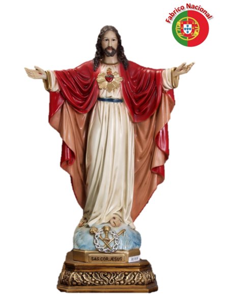 812 - S. Coração de Jesus 66x24cm em Resina
