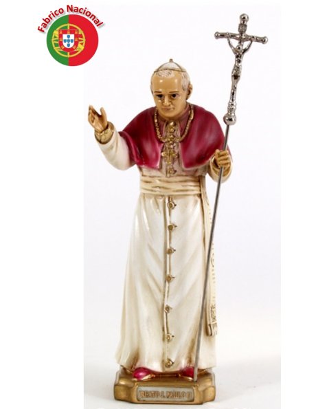 859 - Papa Joaõ Paulo II 19,5x6cm em Resina