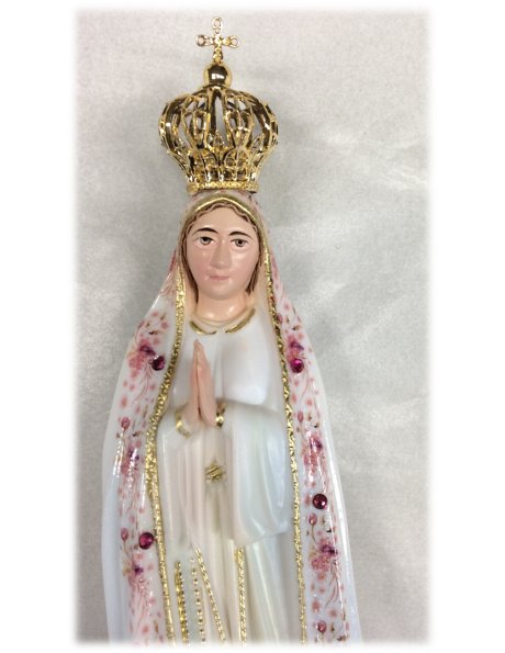 1013/F - Our Lady of Fátima w/Flowered Design 21cm