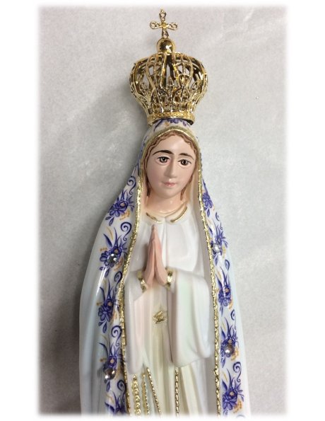 1013/F - Our Lady of Fátima w/Flowered Design 21cm