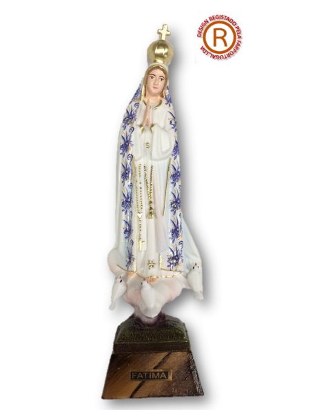1012/F - Our Lady of Fátima w/Flowered Design 17cm