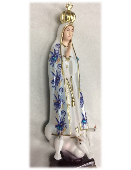 1011/F - Our Lady of Fátima w/Flowered Design 11cm