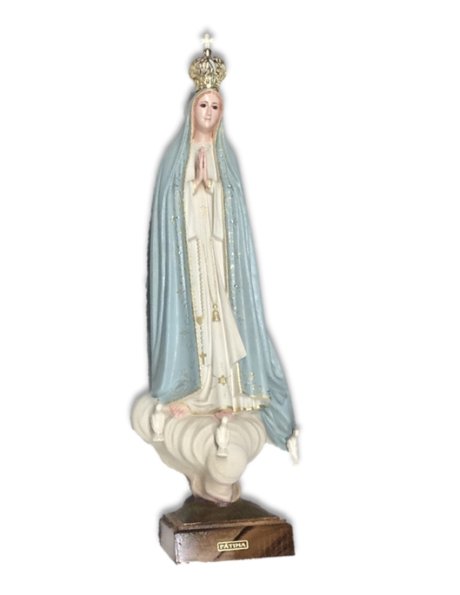 1037/G - N. D. de Fatima Granité 95cm avec Yeux en Cristal