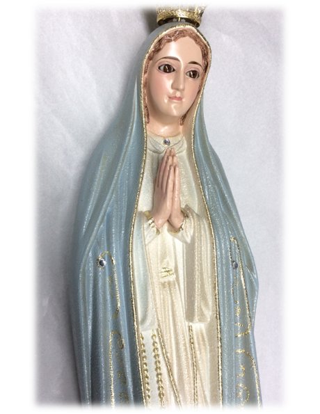 1035/G - Our Lady of Fátima Granited 44cm with Crystal eyes