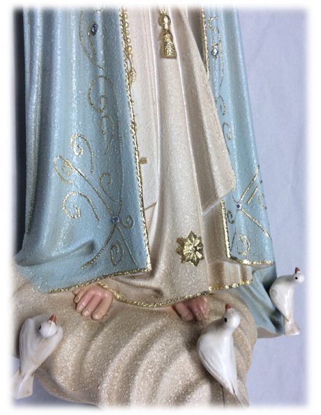 1042/G - Our Lady of Fátima Granited 55cm with Painted eyes