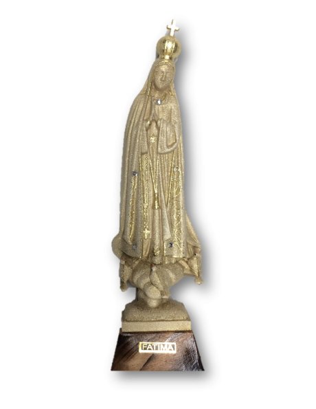 1012/GD - Our Lady of Fátima Golden Granited 17cm