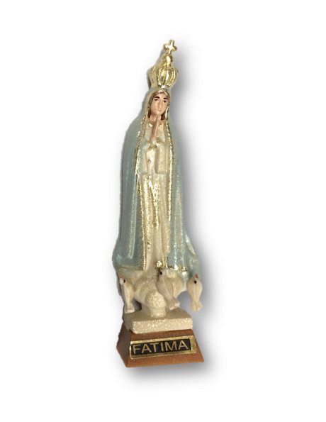 1010/G - Our Lady of Fátima Granited 9cm with Painted eyes