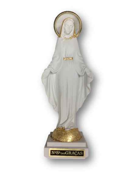 Vierge Miraculeuse Peinture Doré 16cm