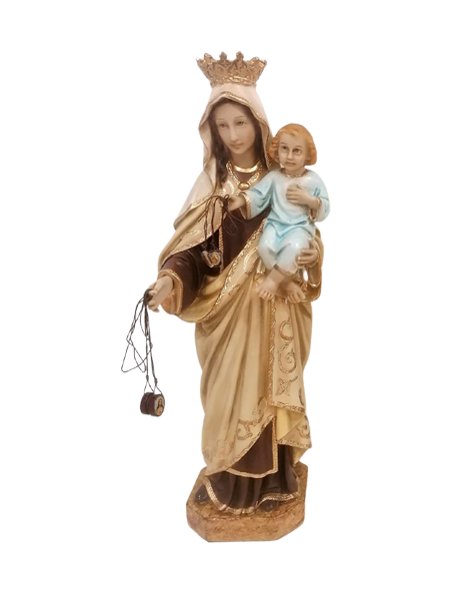08.1021 - Our Lady of Carmel  43x11cm in Resine
