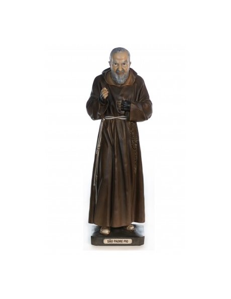 995 - Padre Pio 56x15,5cm em Resina