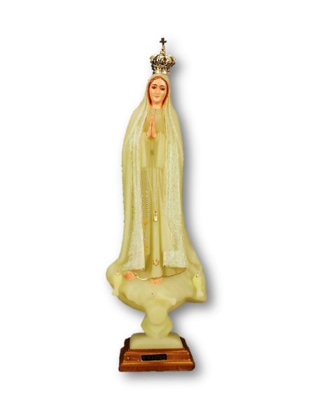 Our Lady of Fátima Fluorescent 44cm with Painted Eyes